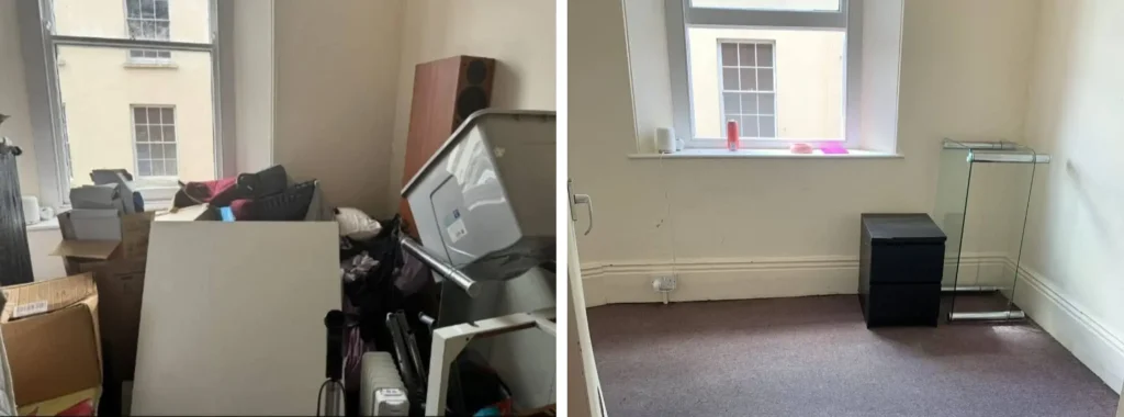 Office Before and After with border
